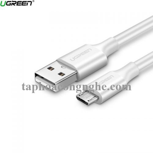 Ugreen 60223 3M micro usb 2.0 màu Trắng Cáp hỗ trợ sạc nhanh và truyền dữ liệu US289 30060223